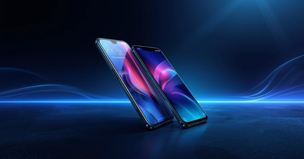 Google Pixel 8 Pro on a modern desk, showing home screen, natural lighting, lifestyle setup