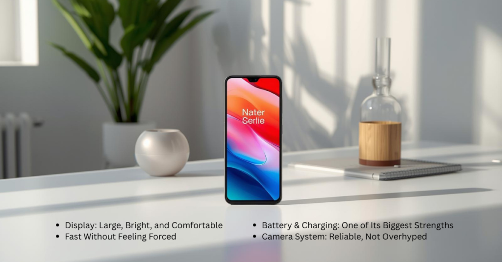 OnePlus 12 smartphone with curved AMOLED display in real-world daily use