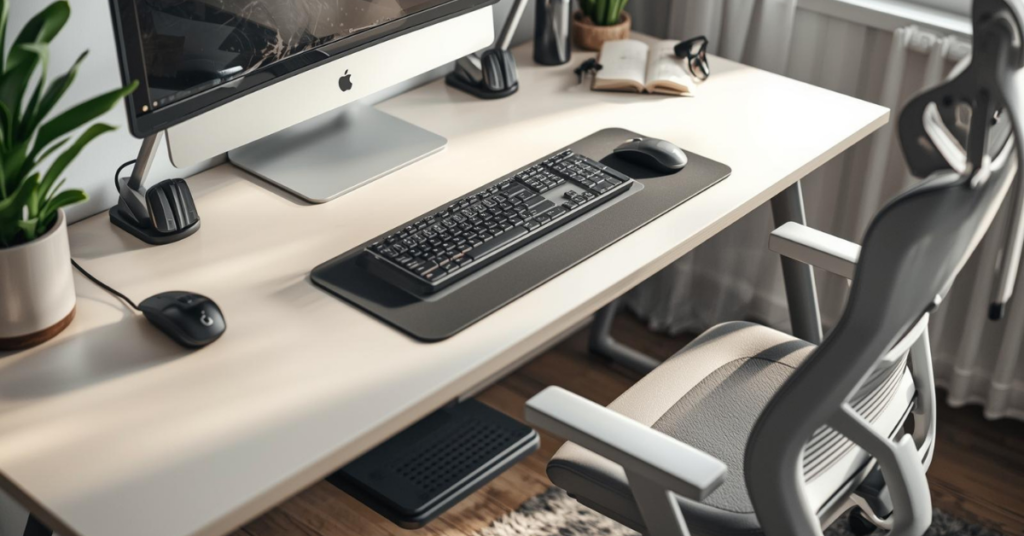 Compact small desk setup designed for comfort and productivity